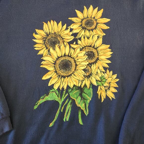 Vintage BLAIR sunflower crewneck size large women's - Picture 3 of 6